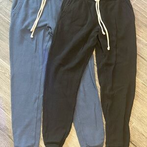 2 pairs Aerie Waffle Knit Lounge Pants